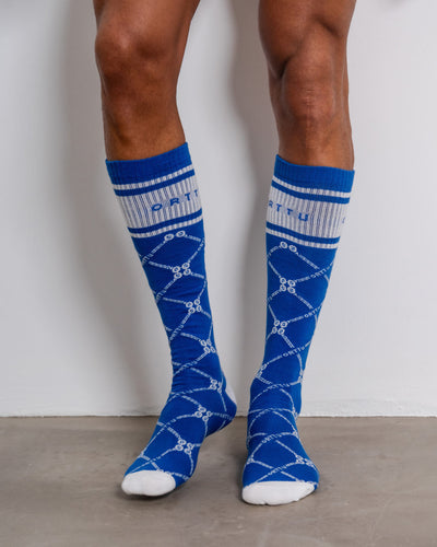 Monogram Socks Blue