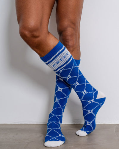 Monogram Socks Blue