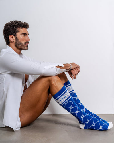 Monogram Socks Blue