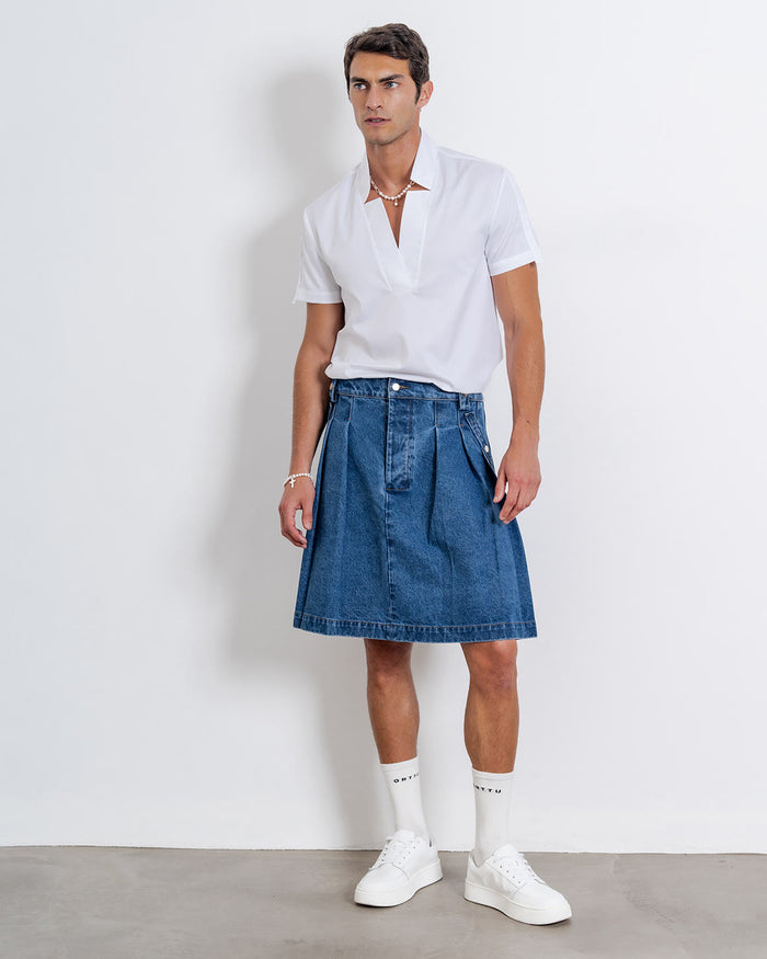 Walker Denim Skirt