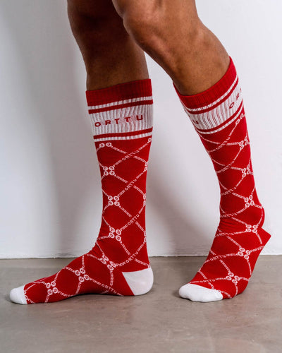 Monogram Socks Red