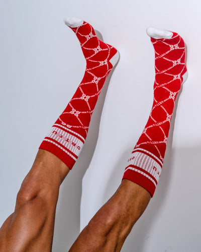 Monogram Socks Red