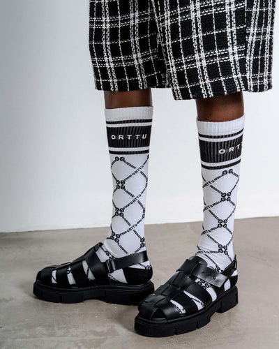 Monogram Socks White