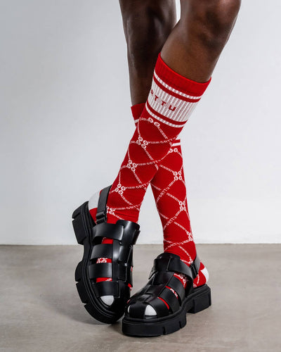 Monogram Socks Red