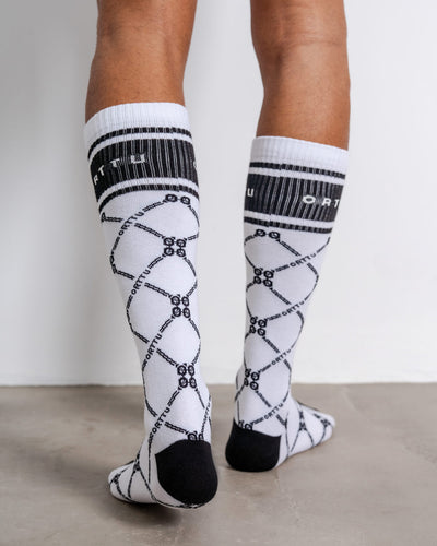 Monogram Socks White