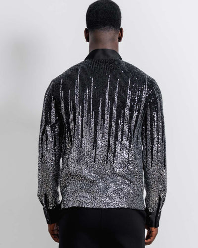 Star Neck Shirt Sequins